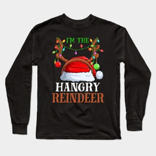 Im The Hangry Reindeer Christmas Funny Pajamas Funny Christmas Gift Long Sleeve T-Shirt